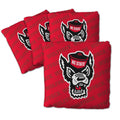 YouTheFan Officially-Licensed NCAA NC State Wolfpack Set of 4 Cornhole Bags - All Weather Regulation 6    x 6    Size - 16oz Wei