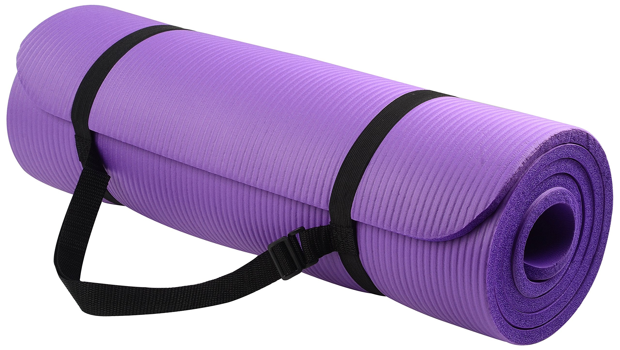 Balancefrom All-Purpose 1/2-Inch Extra Thick High Density Anti-Tear Exercise Yoga Mat With Carrying Strap And Yoga Blocks