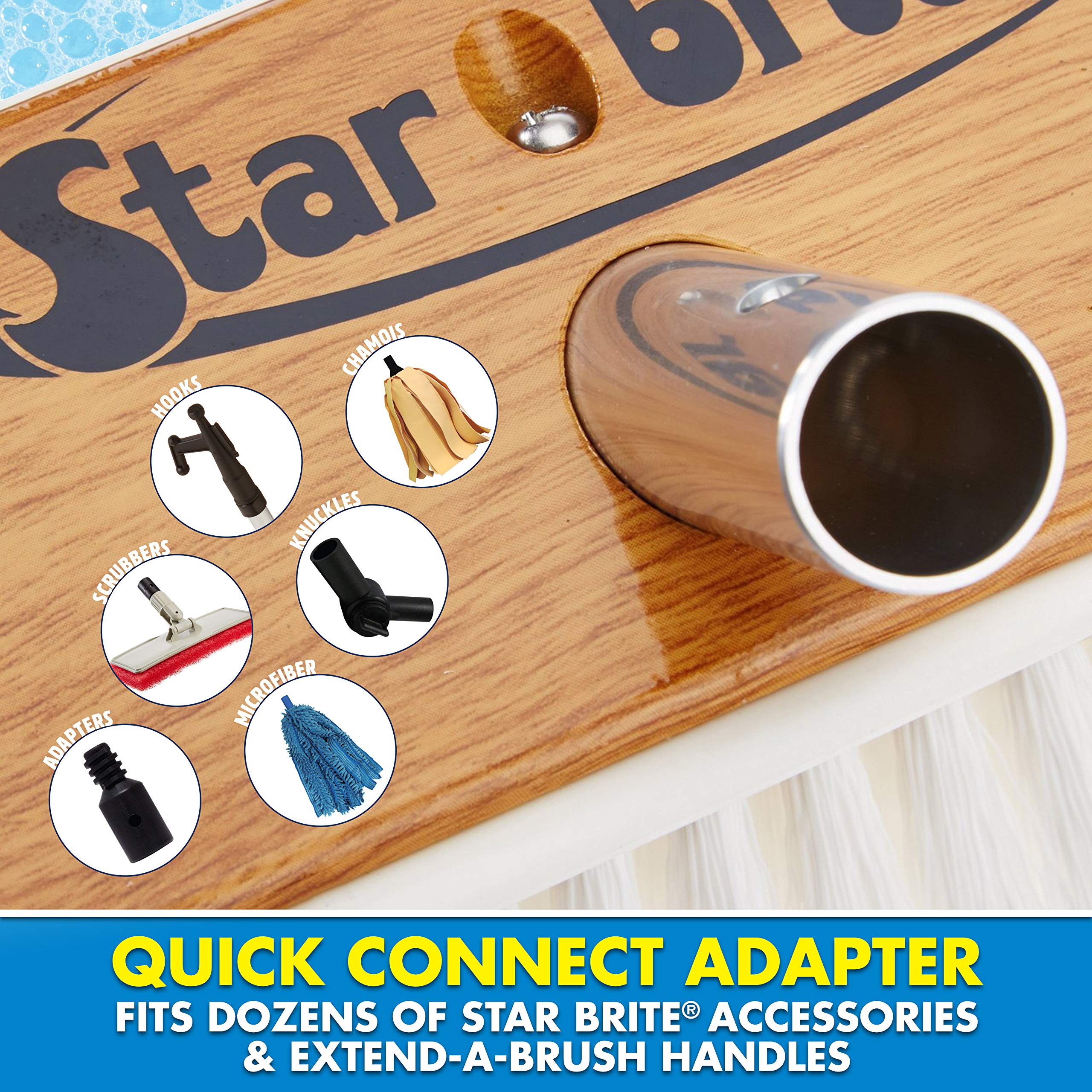 Star Brite Synthetic Wood Brush - Stiff - White , 8''