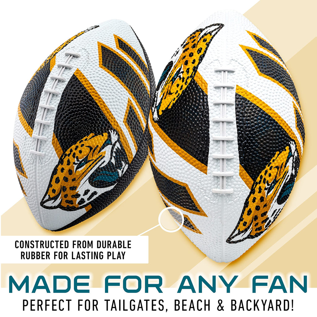 Franklin Sports Nfl Jacksonville Jaguars Football - Youth Football - Mini 8.5'' Rubber Ball - Perfect For Kids - Team Logos And