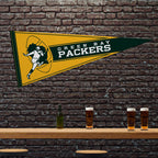 Rico Industries Nfl Football Green Bay Packers Retro 12'' X 30'' Felt Wall D  Cor Pennant - Great For Home/Bed Room/Man Cave D