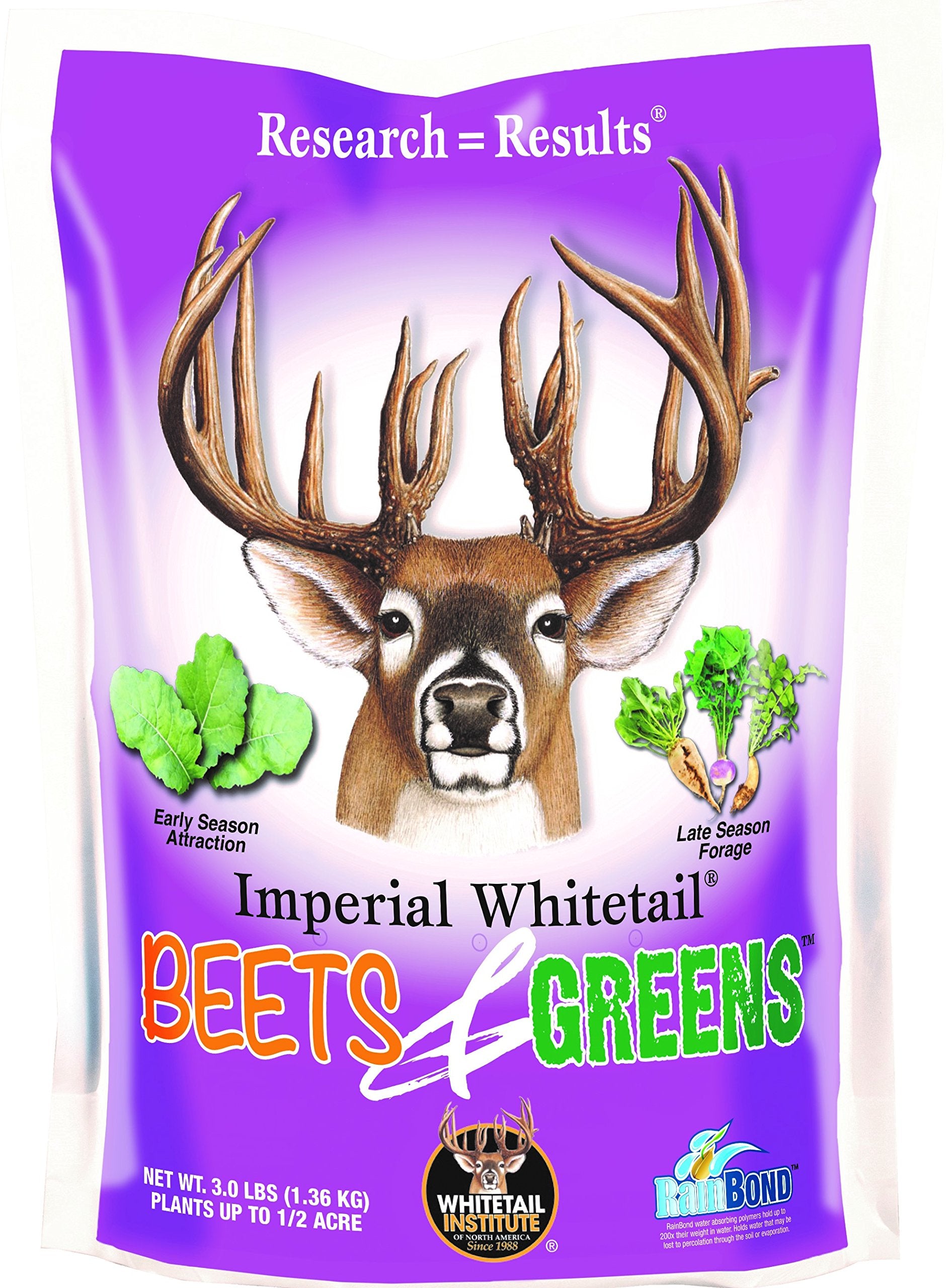 Whitetail Institute Beets & Greens Deer Food Plot Seed for Fall Planting - Blend of Sugar Beets, Kale, Turnip and Radish to Attr