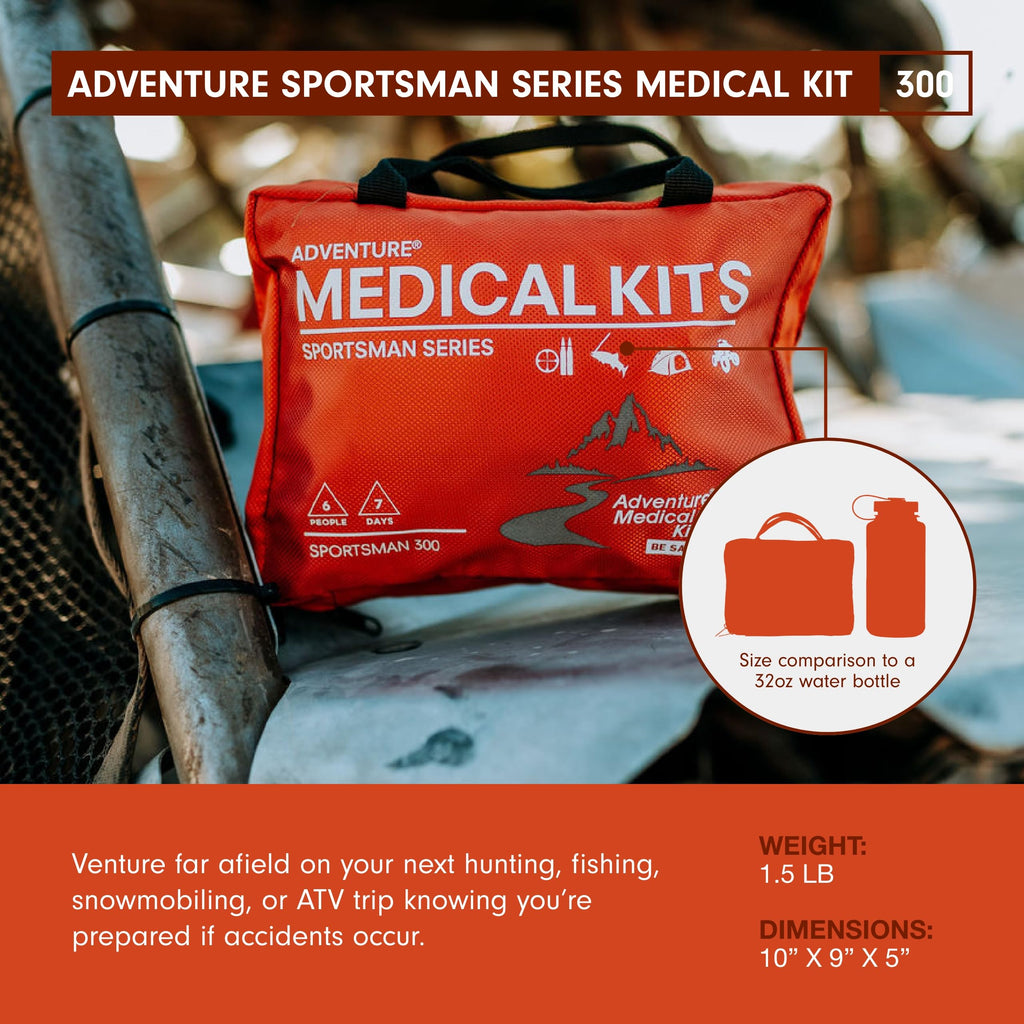 Adventure Medical Kits Sportsman Series Medical Kit - 300 - First Aid Kit For Camping, Hiking, Hunting & More - For 6 People For