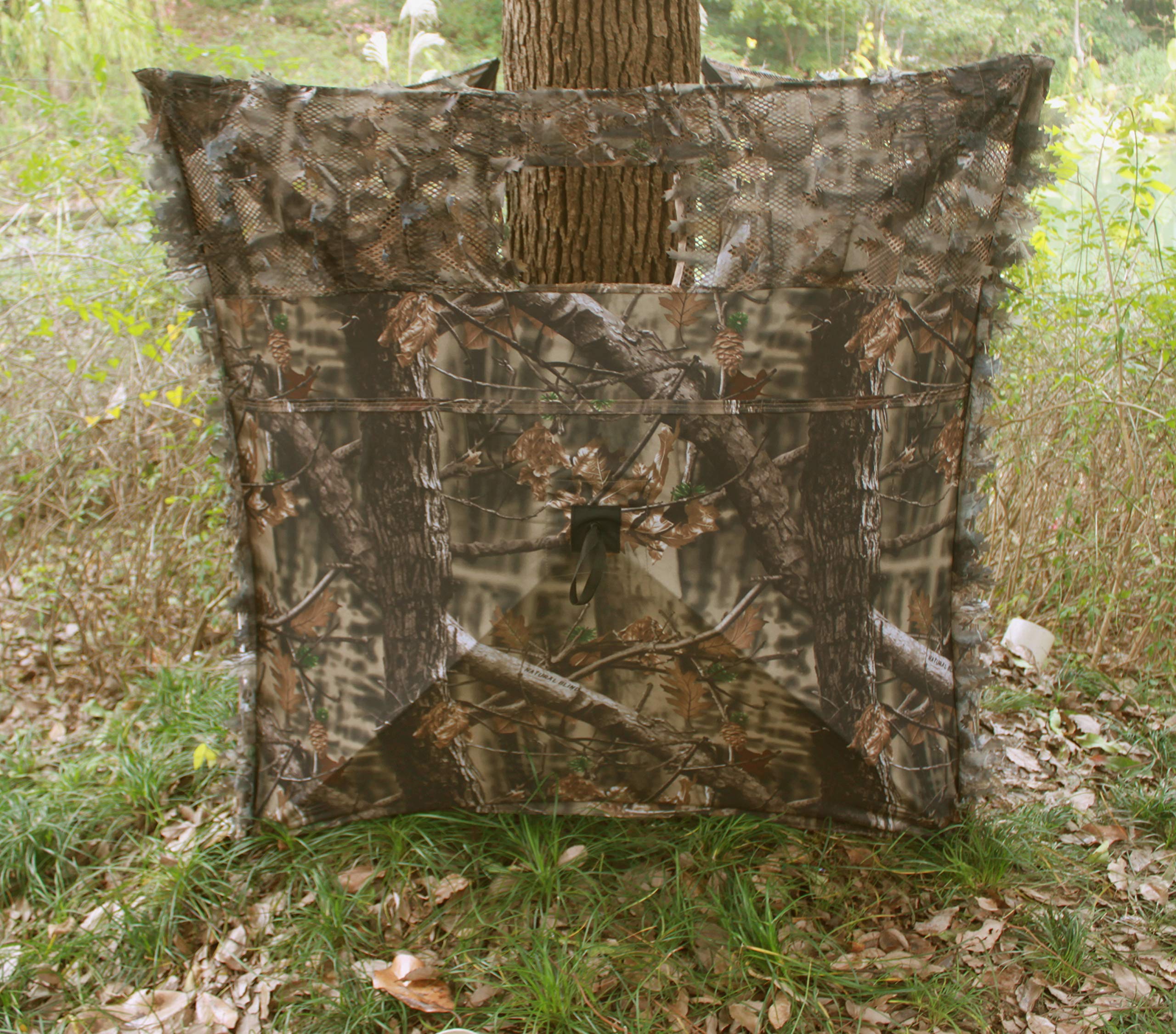 Auscamotek Leafy Hunting Blind Portable Ground Blind, Quick Setup Lightweight Deer Blind Camouflage Tent Brown
