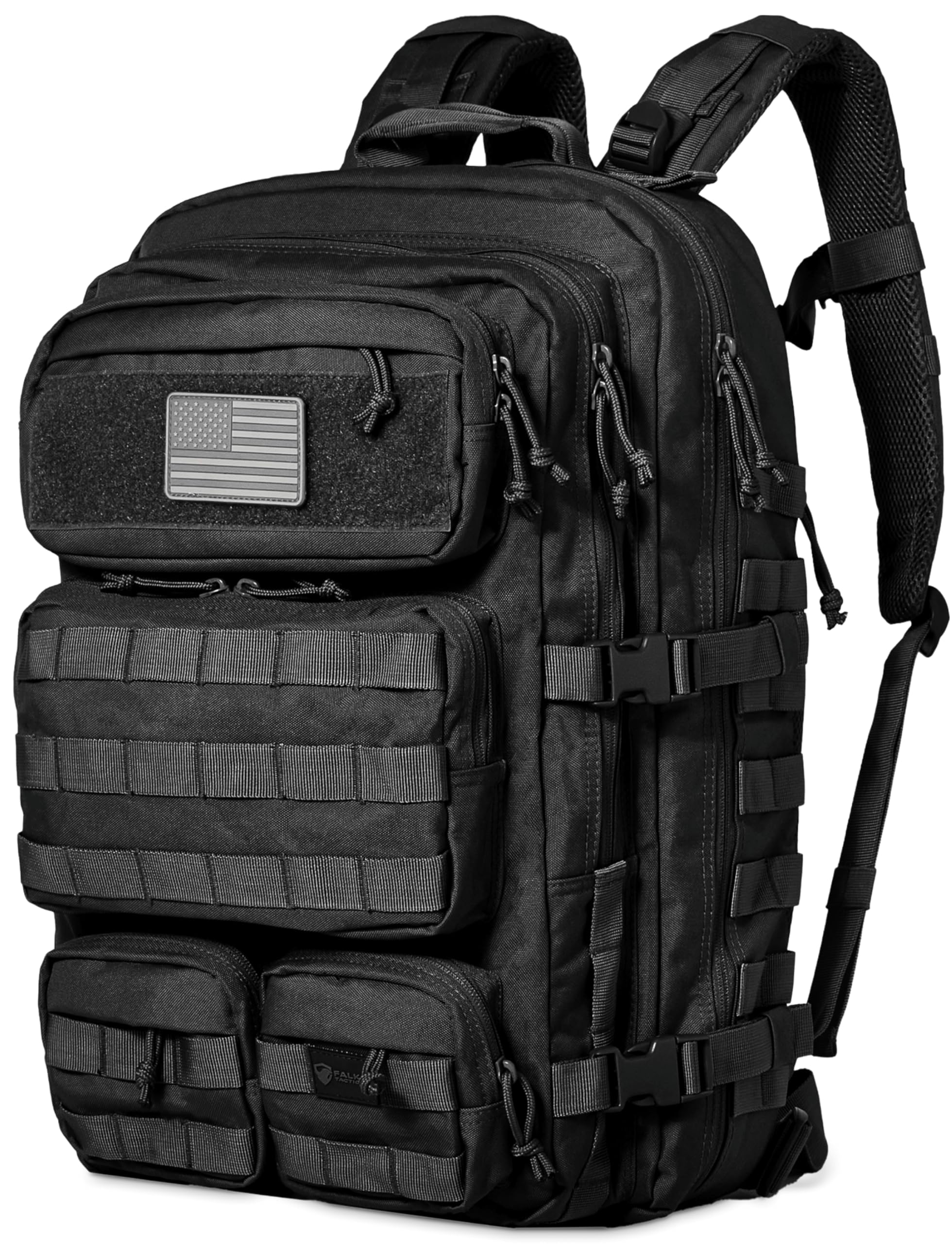 Falko Tactical Backpack for Men and Women 50L Backpack 2.4x Stronger Large Military Molle Rucksack, Bugout Backpack Outdoors