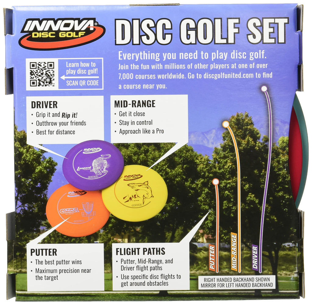 Innova Disc Golf Set - Driver, Mid-Range & Putter, Comfortable Dx Plastic, Colors May Vary (3 Pack)