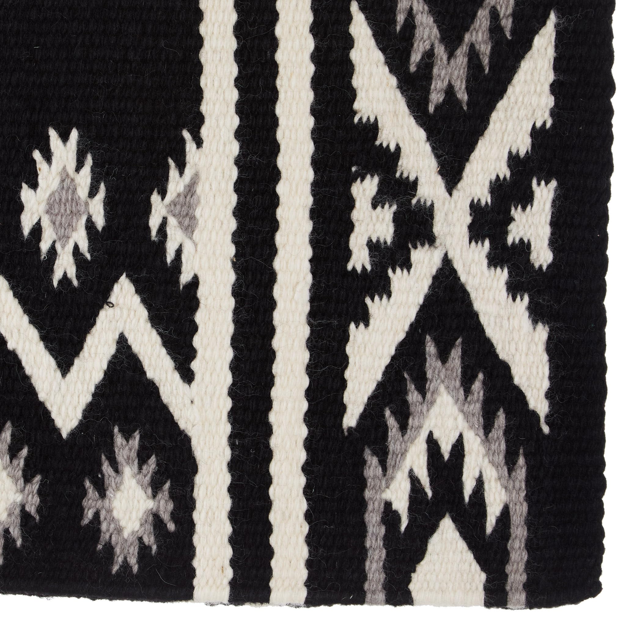 Mayatex New Phoenix Saddle Blanket, Black/Ash/Cream, 38 X 34-Inch
