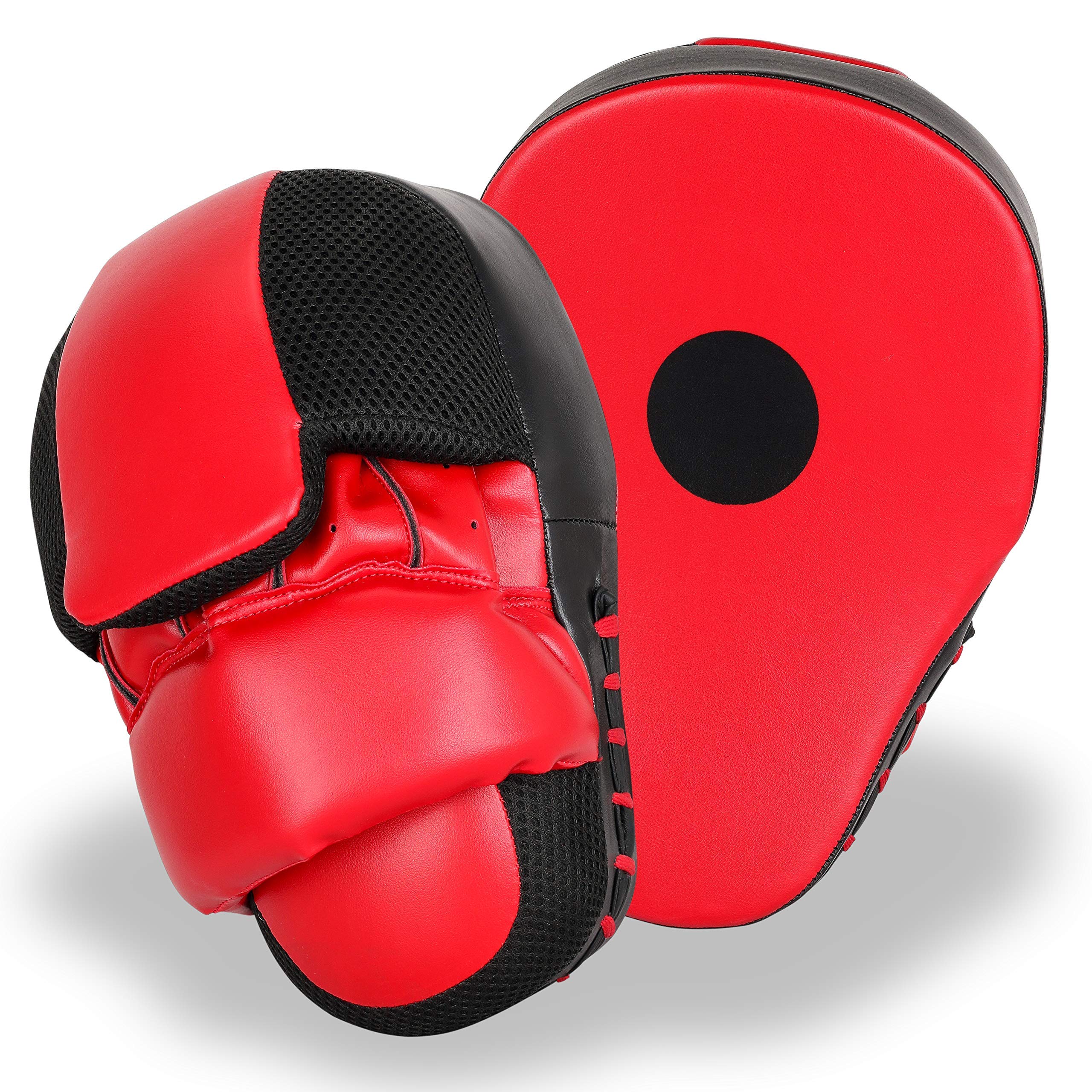 Punching Mitts Mma Boxing Mitts Training Focus Punch Mitts Bags Kickboxing Muay Thai Hand Target Pads For Men & Women (Pair) (Re