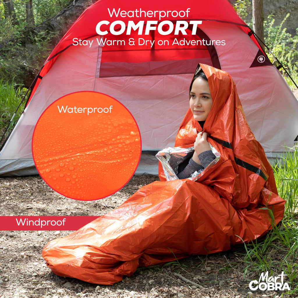Emergency Sleeping Bag X3, Life Bivy Sack, Emergency Sleeping Bags For Survival Sleeping Bag, Tac Bivvy Bag, Portable Thermal Sl
