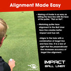 Eyeline Golf Impact Ball Liner - Training Aid Accessories - 3 -Pack Red Alignment Kit Marker Pen By Hank Haney. Align Ball See P