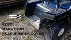Fits Ezgo Marathon Golf Cart Powder Coated Aluminum Diamond Plate Rear Bumper Cover