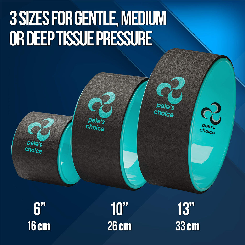 Petes Choice Yoga Wheel 3 Pack - Lose Weight, Get In Shape And Get Fit I 3 Pack Yoga Wheel Set I Home Yoga I Improve Posture