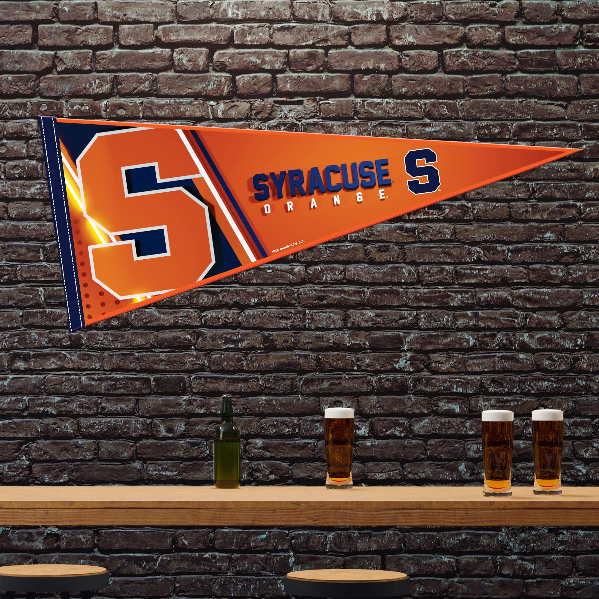 Rico Industries Ncaa Syracuse Orange Primary 12'' X 30'' Felt Wall D  Cor Pennant - Great For Home/Bed Room/Man Cave D  Cor