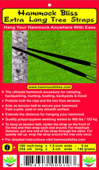 Hammock Bliss Xl Extra Long Tree Straps - Hang Any Hammock With Ease - Super Strong & Durable - Quality You Can Trust - Only 5 O