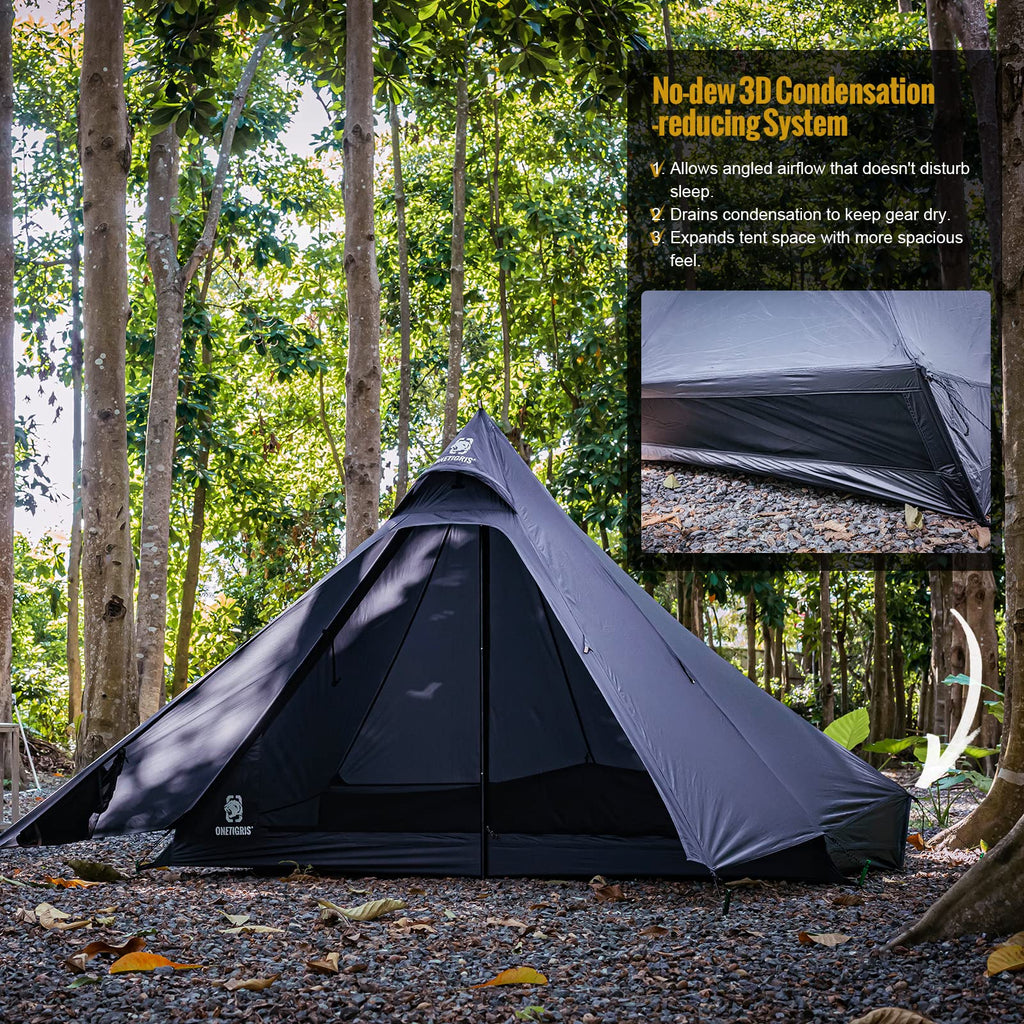 Onetigris Tetra Ultralight Tent 1-2 Person Waterproof, 3 Season, Ideal For Backpacking Camping Hiking Trekking Motorcycling Bush