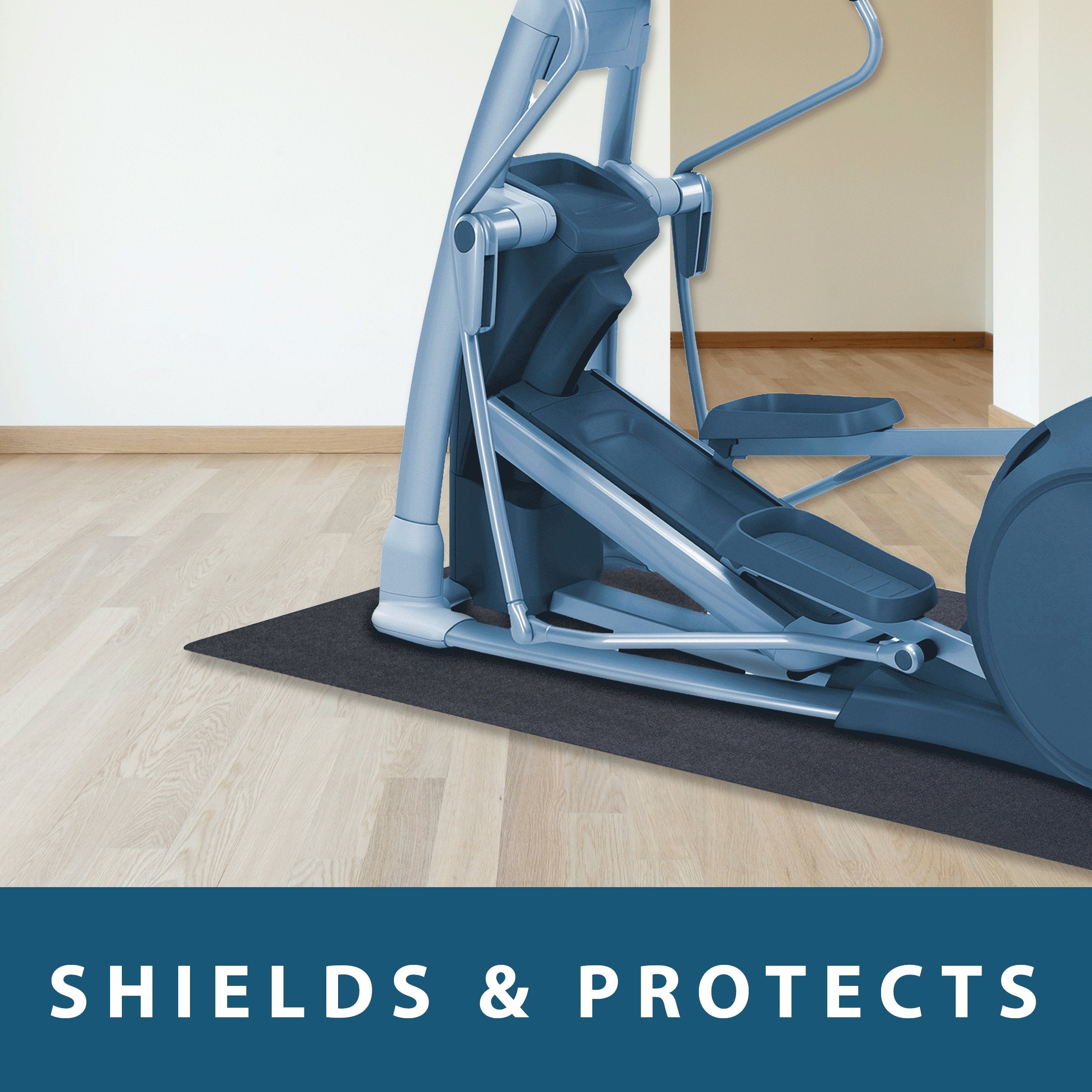Motiontex Exercise Equipment Mat For Under Rowing Machine, Home Gym Floor Protection, Suitable For Rower, Treadmill, Or Elliptic