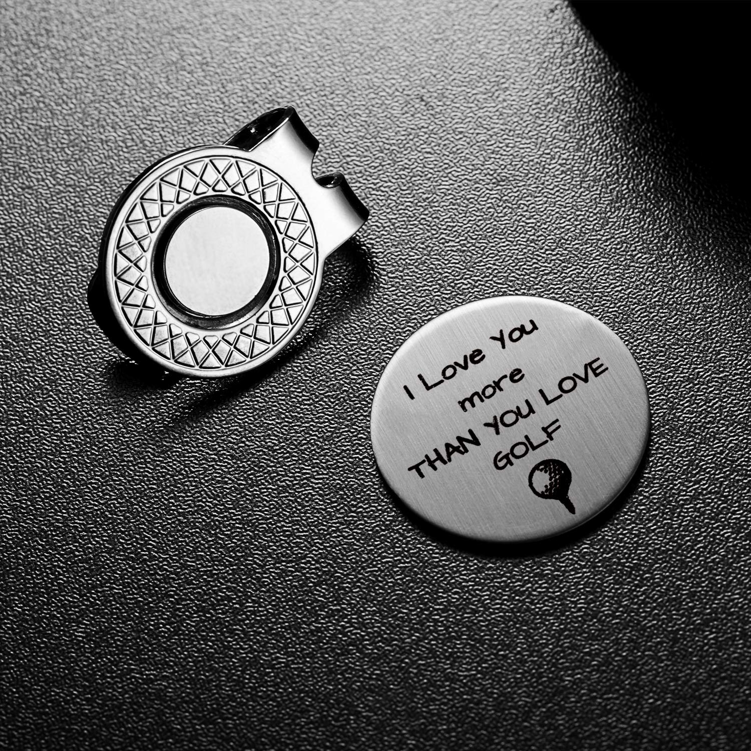 Golf Ball Marker With Magnetic Hat Clip Golf Gift For Husband Boyfriend Dad - I Love You More Than You Love Golf' - Golf Accesso