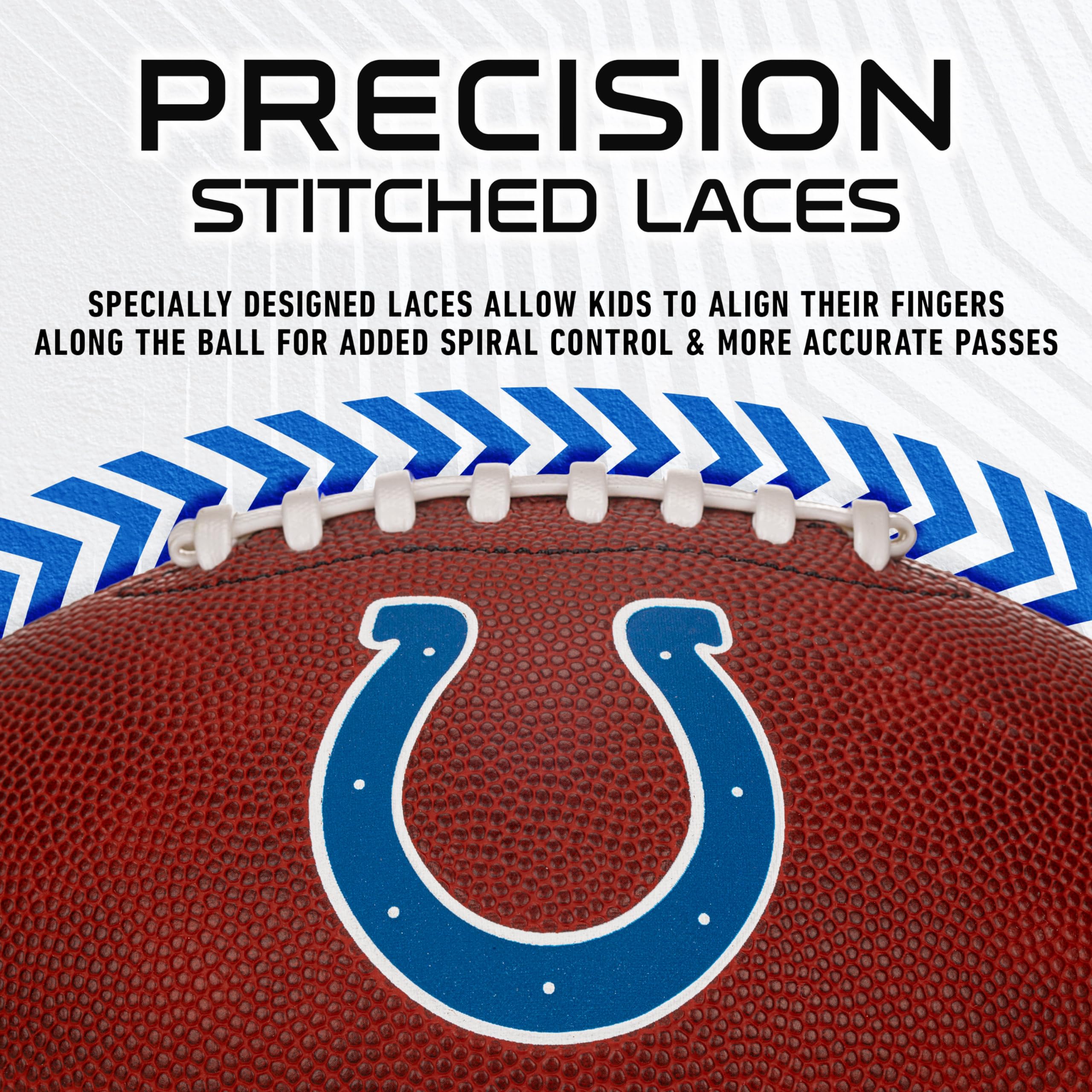 Franklin Sports Nfl Indianapolis Colts Football - Youth Junior Size Football For Kids - Official Nfl Team Logo + Colors Youth Ba