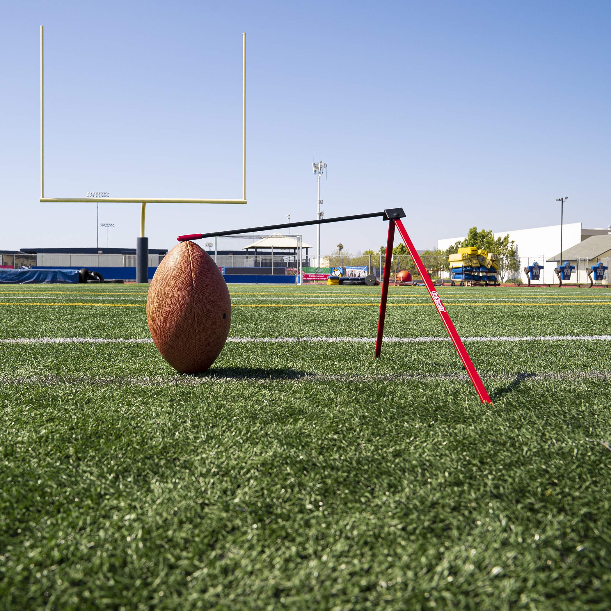 Gosports Football Kicking Tee Metal Place Kicking Stand For Field Goal Kicks - Portable Holder Compatible With All Football Size