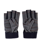 Mrx Boxing & Fitness Sailing Gloves With 3/4 Finger And Grip For Men And Women, Great For Kayaking, Workouts And More (Blue/Grey