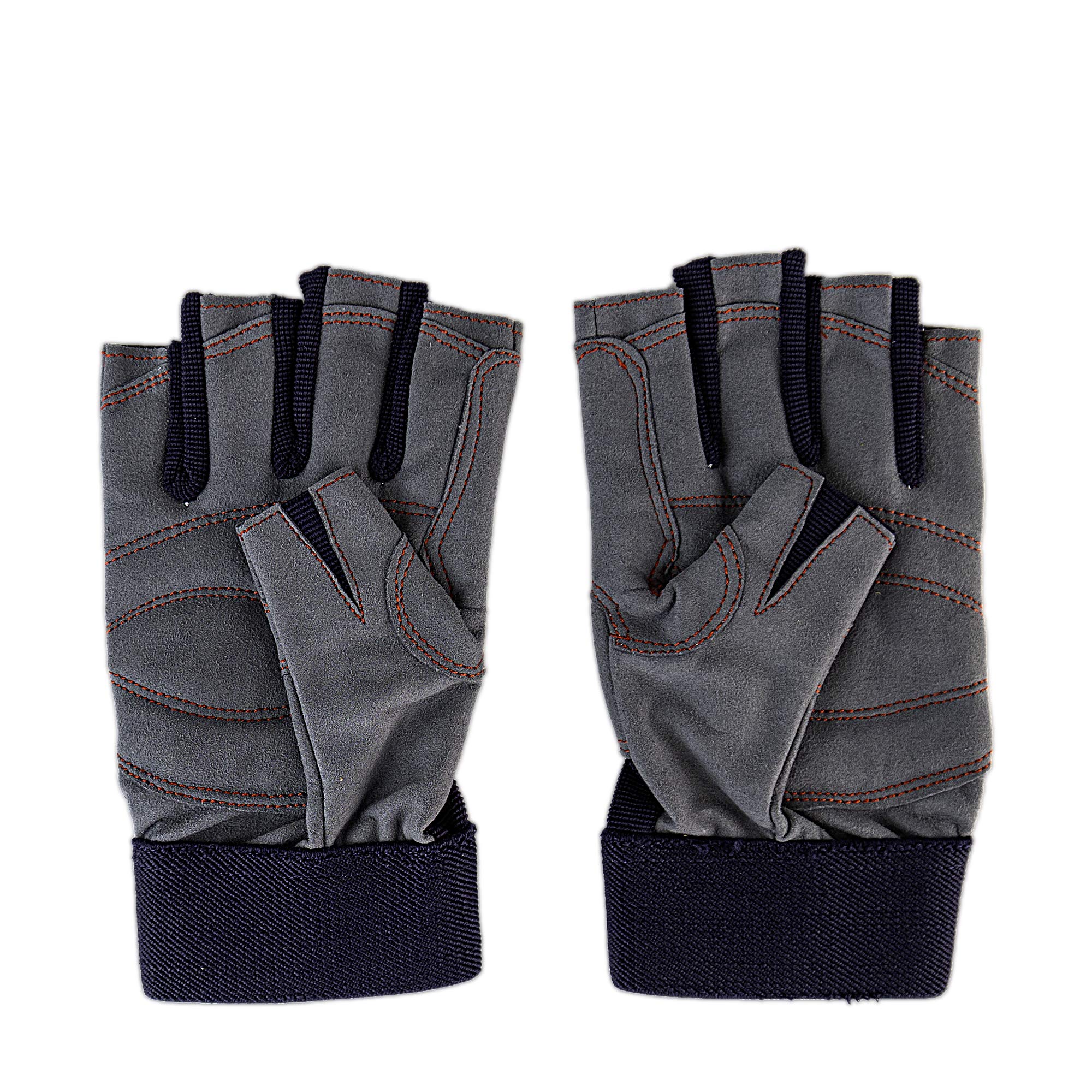Mrx Boxing & Fitness Sailing Gloves With 3/4 Finger And Grip For Men And Women, Great For Kayaking, Workouts And More (Blue/Grey