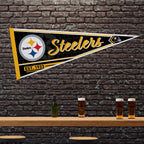 Rico Industries Nfl Football Pittsburgh Steelers Classic 12'' X 30'' Felt Wall D  Cor Pennant - Great For Home/Bed Room/Man Cave