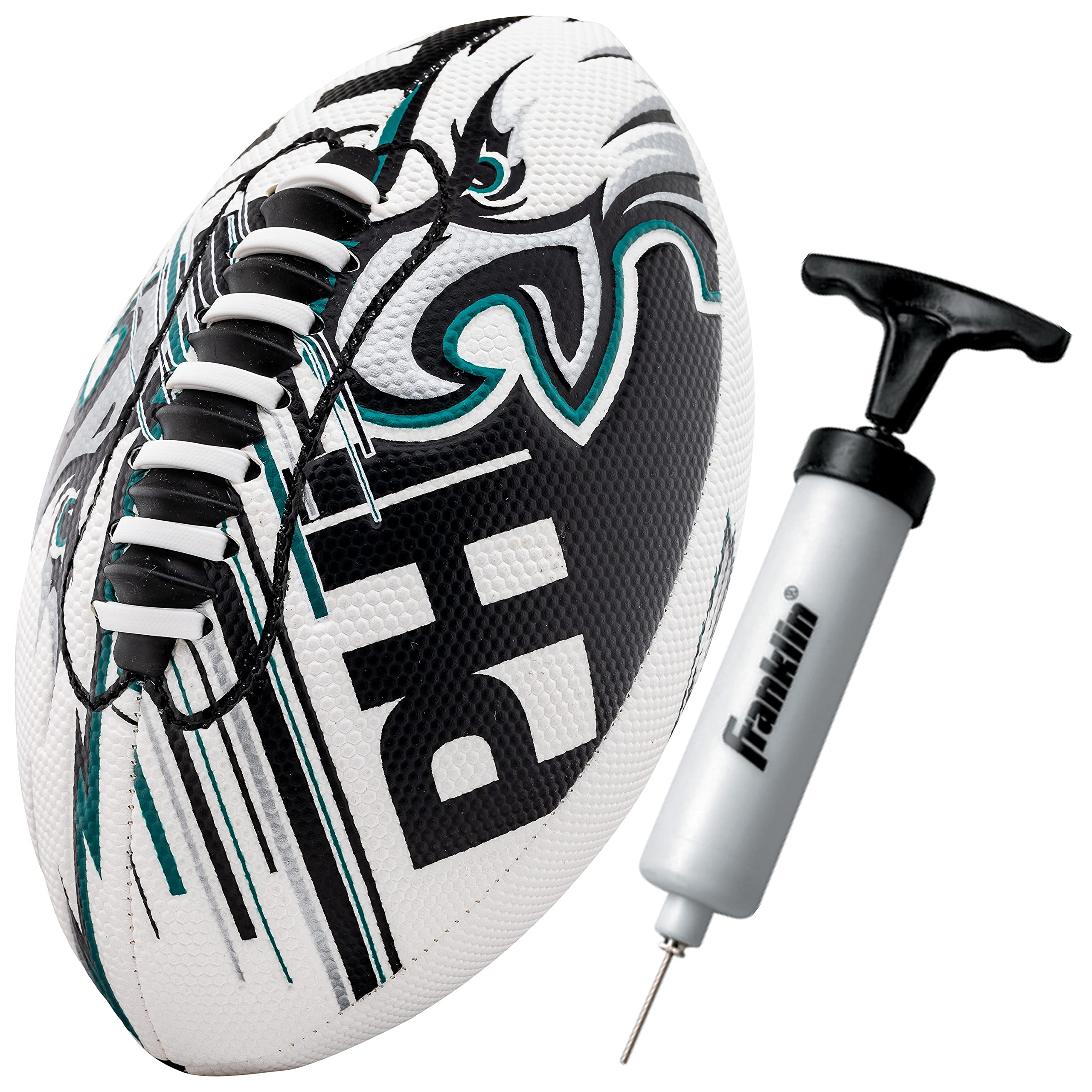 Franklin Sports Nfl Philadelphia Eagles Football - Youth Mini Football - 8.5'' Football- Spacelace Easy Grip Texture- Perfect Fo