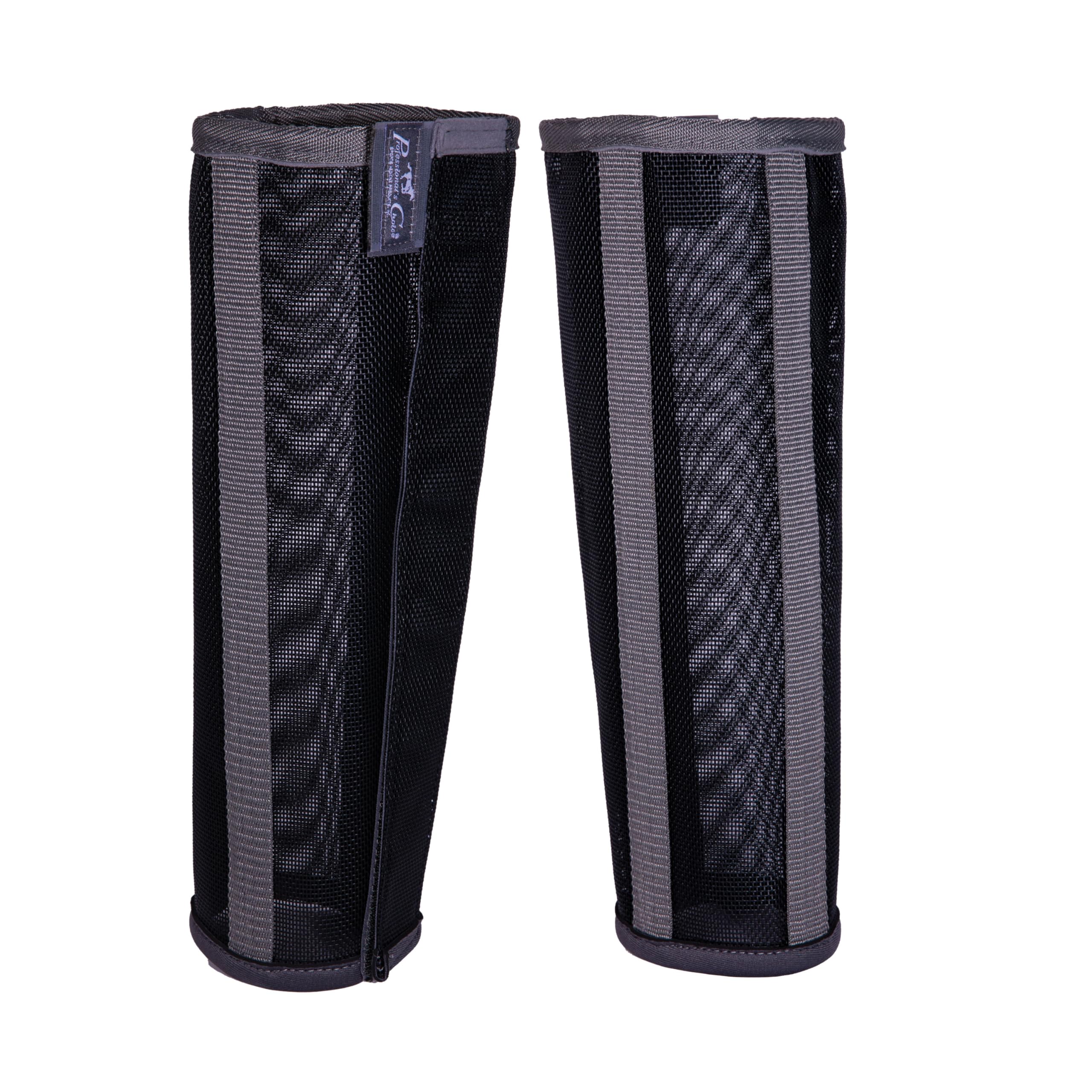 Professional's Choice Deluxe Fly Boots | Breathable Mesh | 4 Pack | Large Black
