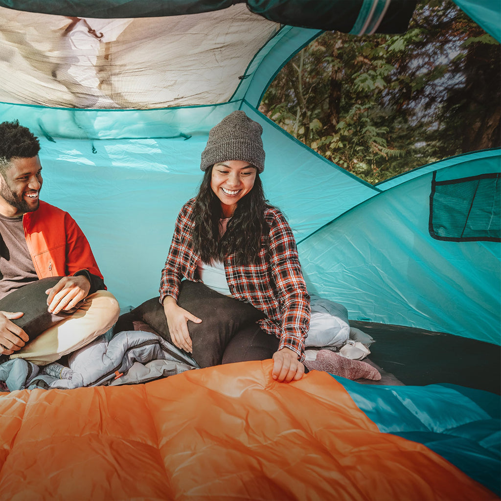 Coleman Pop-Up Instant Tent Sets Up In 10 Seconds, Portable & Lightweight 4-Person Tent With Adjustable Rainfly