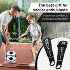 Malaga Soccer Shin Guard with Adjustable Straps-Black - Vizari Sports