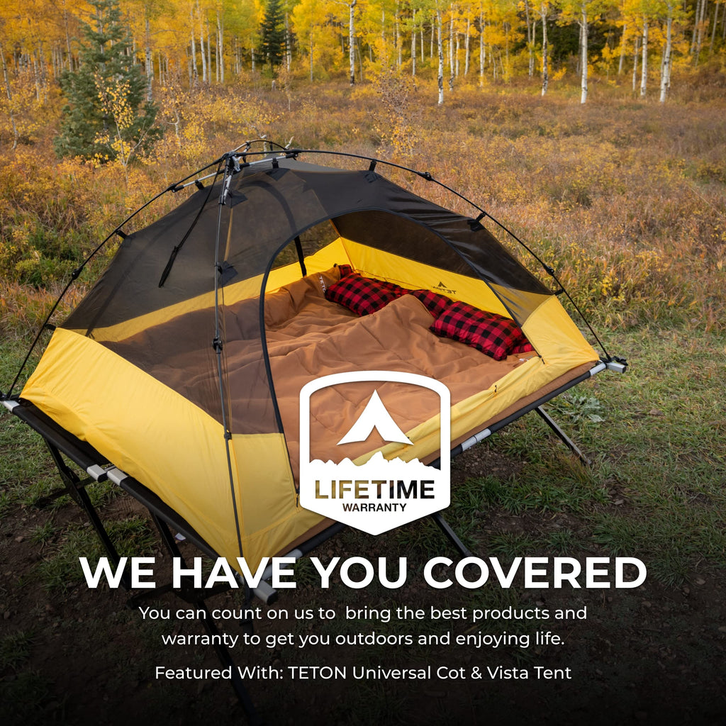 Teton Sports Deer Hunter Sleeping Bag - Warm Camping Sleeping Bag; Tough Canvas Shell; Camping, Hunting, Fishing And Cold Weathe