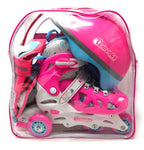 Chicago Skates Girls Inline Training Skate Combo Set - Pink/Purple - Medium Sizes 1-4