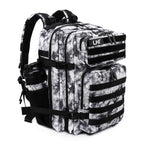 LHI Military Tactical Backpack for Men Molle Daypack 45L Army 3 Days Assault Pack Bag Large Rucksack With Bottle Holder Black an