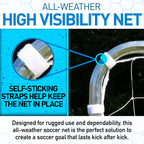 Franklin Sports Premier Steel- Folding Backyard Soccer Goal With All Weather Net - Kids Backyard Soccer Net - Easy Assembly - 10
