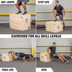 Gosports Fitness Launch Box - 3-In-1 Plyo Jump Box For Exercises Of All Skill Levels