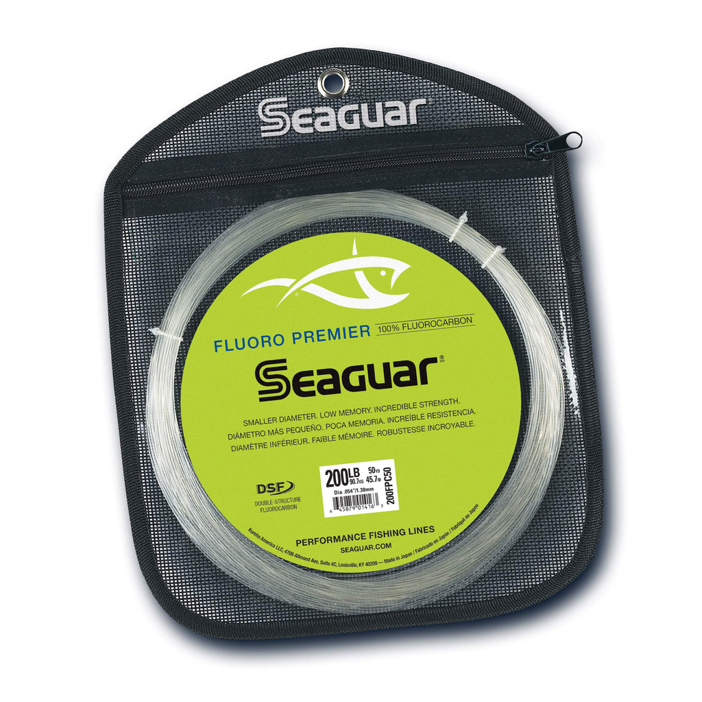 Seaguar Fluoro Premier 100% Fluorocarbon Fishing Line Dsf, 200Lbs, 50Yds Break Strength/Length - 200Fpc50
