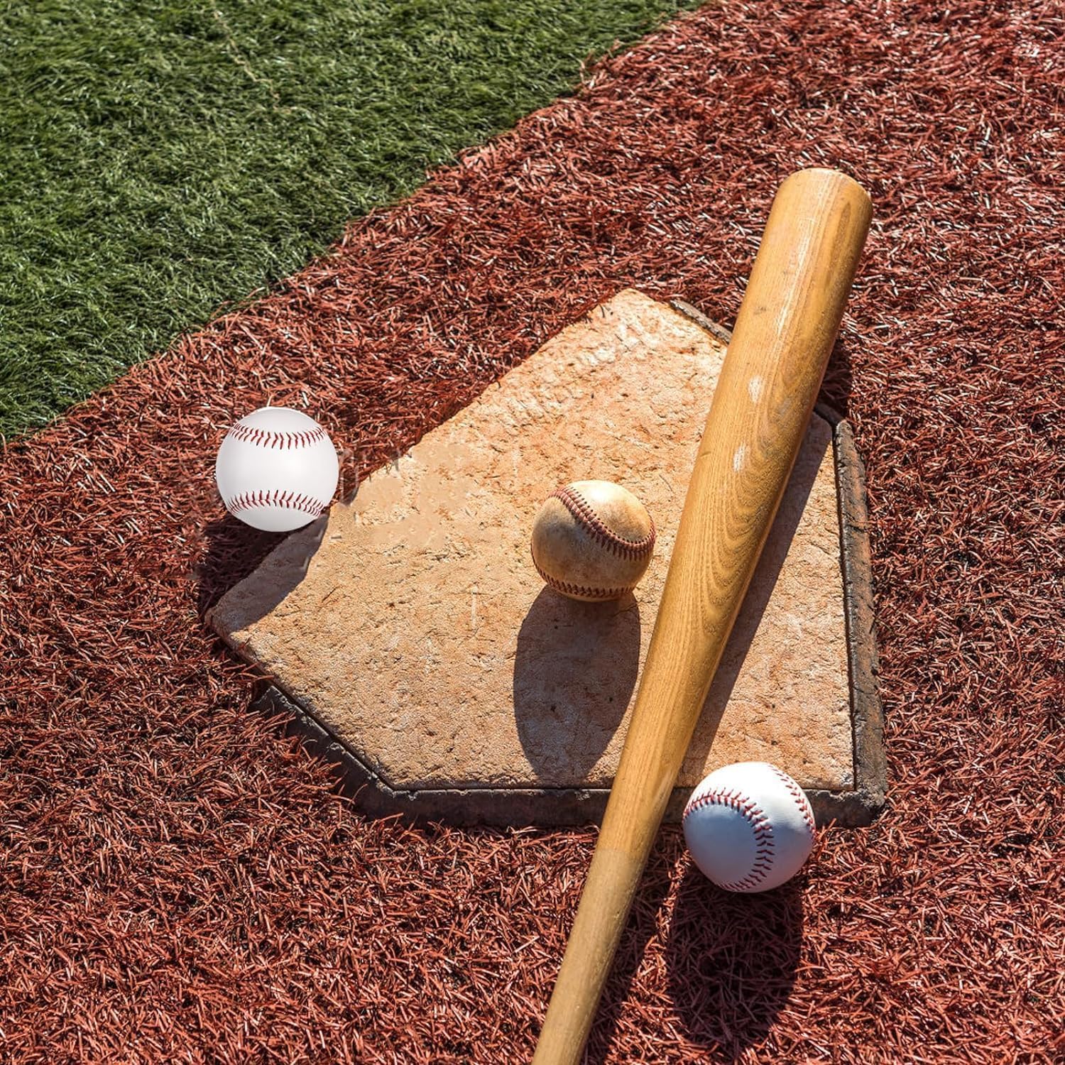 Omyopy 12 Pack Blank Hard Baseballs Solid Cork Core, 9 Inch Baseball Balls Unmarked Autographs Baseball For League Play, Pitchin