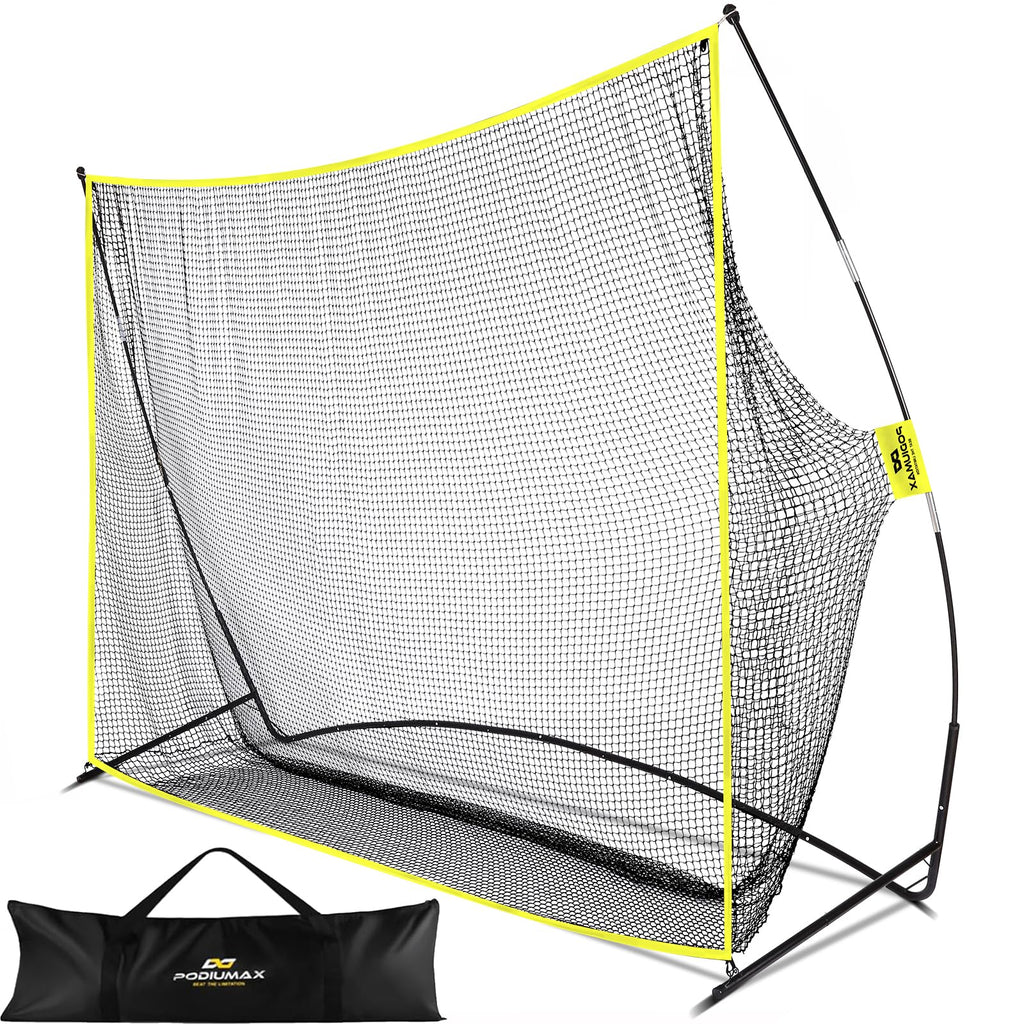 Podiumax 10X7Ft Golf Hitting Net  Driving Range For Backyard & Indoor  Also Suitable For Soccer, Baseball, Softball Practice Wit