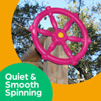Jungle Gym Kingdom Swing Set Accessories - Pirate Ship Steering Wheel For Kids Outdoor Playhouse, Treehouse & Backyard Playset -