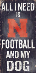 Fan Creations C0640 University of Nebraska Football and My Dog Sign,Black/White/Red