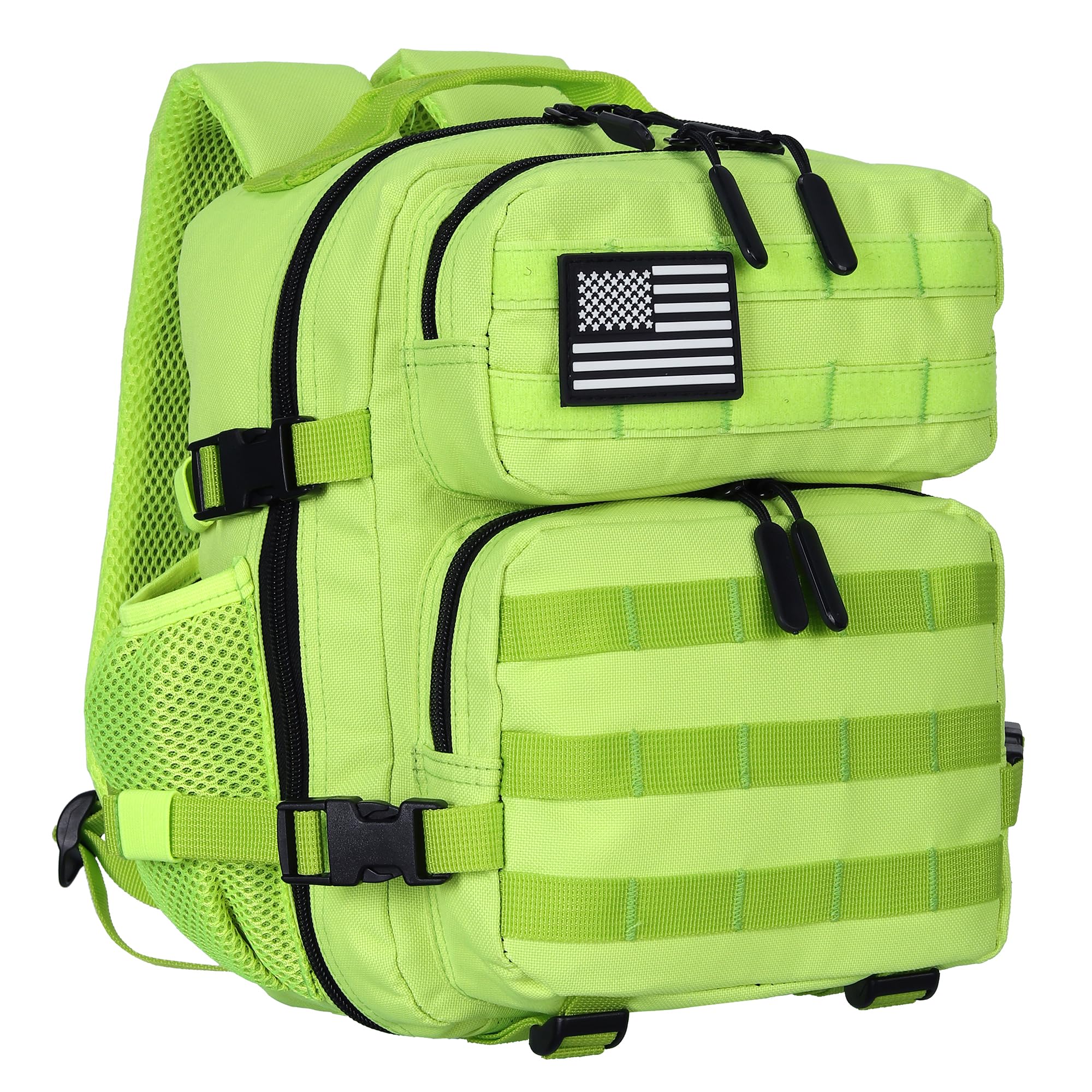 HongXingHai 9L Mini Tactical Backpack for Men and Women Tactical Backpack Small for Hiking Small Tactical Bag (Fluorescent Green