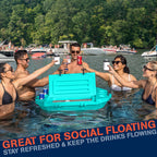 Cuddy Floating Cooler and Dry Storage Vessel for Land & Water - 40QT- Great for River, Beach, Kayak, Pool, & Lake - Seafoam
