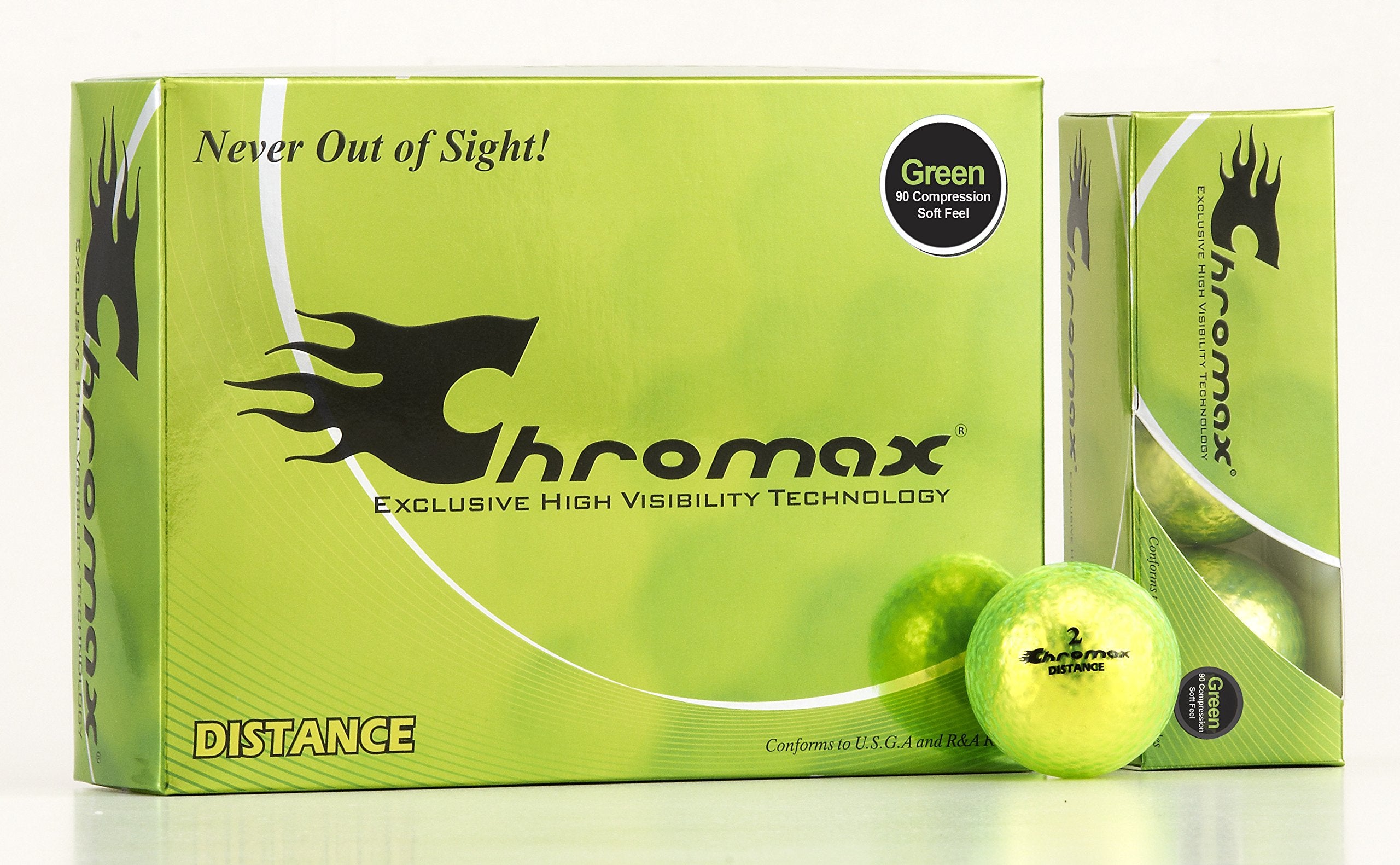 Chromax High Visibility Distance Golf Balls 6-Pack - Green