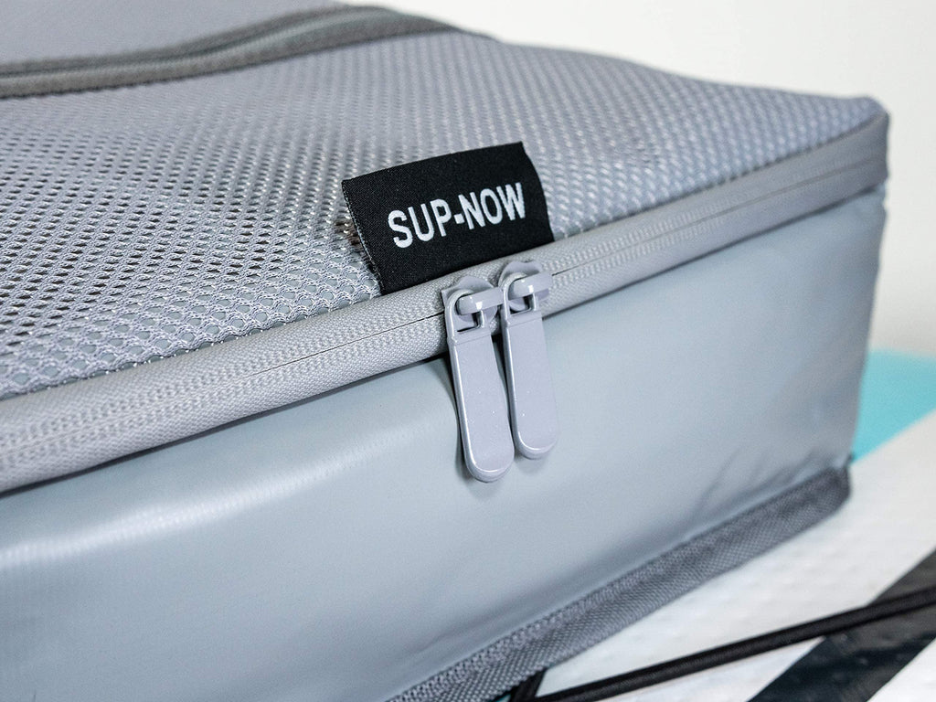 Sup-Now Stand Up Paddle Board Cooler Water Resistant Paddleboard Accessory Deck Bag W/Mesh Top (Gray)