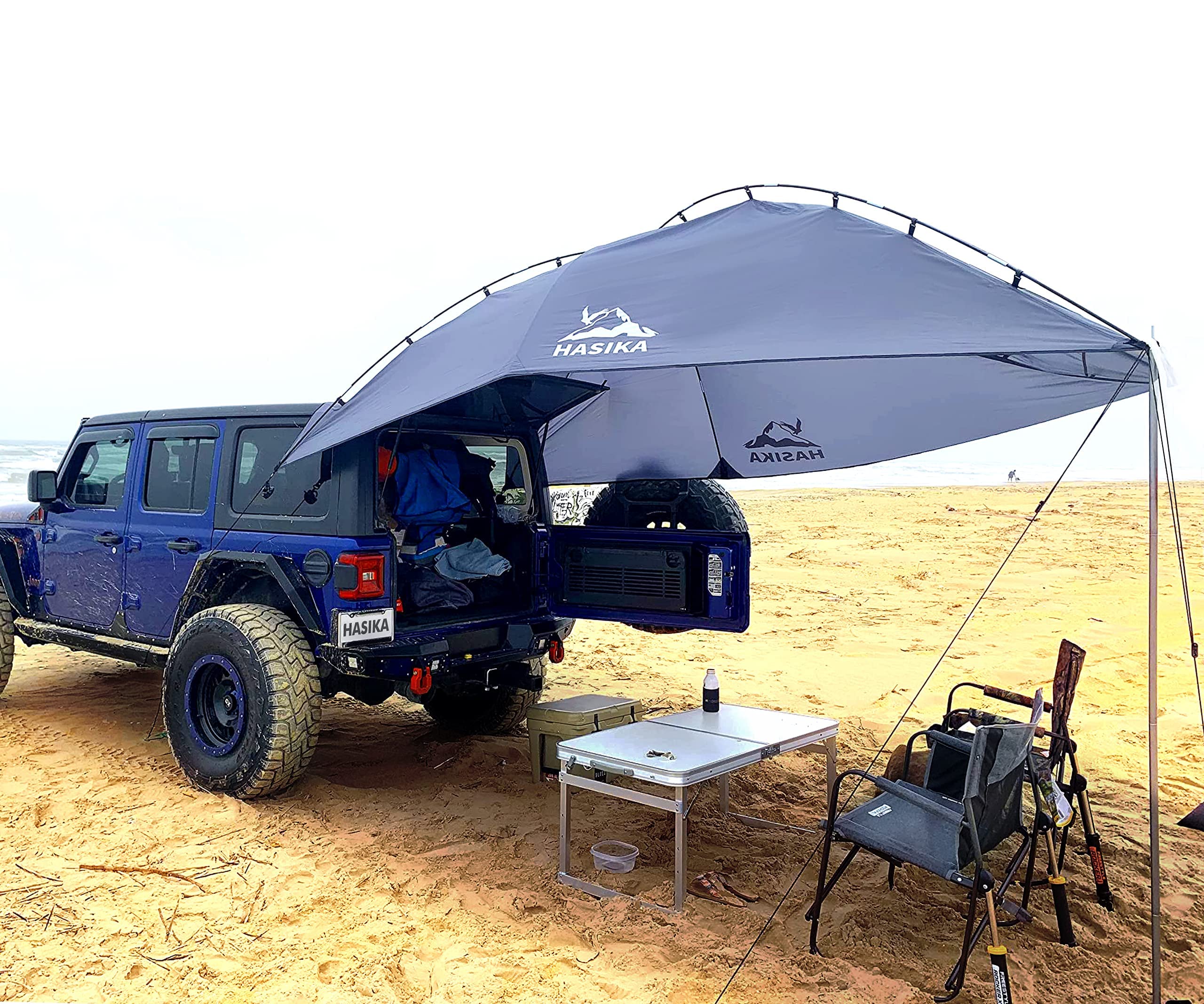 Versatility Camping Tent For Truck Bed,Suv Rving, Van,Trailer And Overlanding Portable Teardrop Awning Canopy Tear Resistant Tar