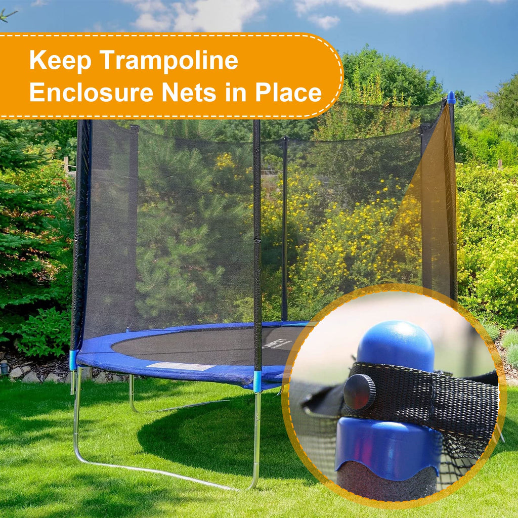 Synoratory 1.5?Iameter Trampoline Enclosure Pole Caps With Screw Thumb For Trampoline Net Hook, 8 Pieces Safety Trampoline Pole