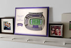 Youthefan Ncaa Tcu Horned Frogs 5-Layer Stadiumview 3D Wall Art - Amon G. Carter Stadium