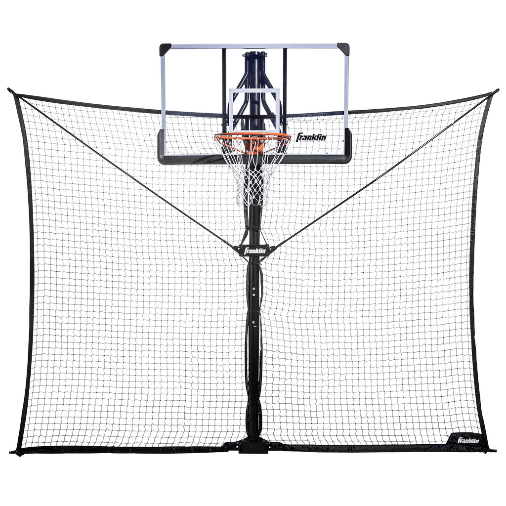 Franklin Sports Defender Net Pro - 10Ft. X 8Ft. Rebounder - Easily Fold And Quick Install - Defensive Net System, Black