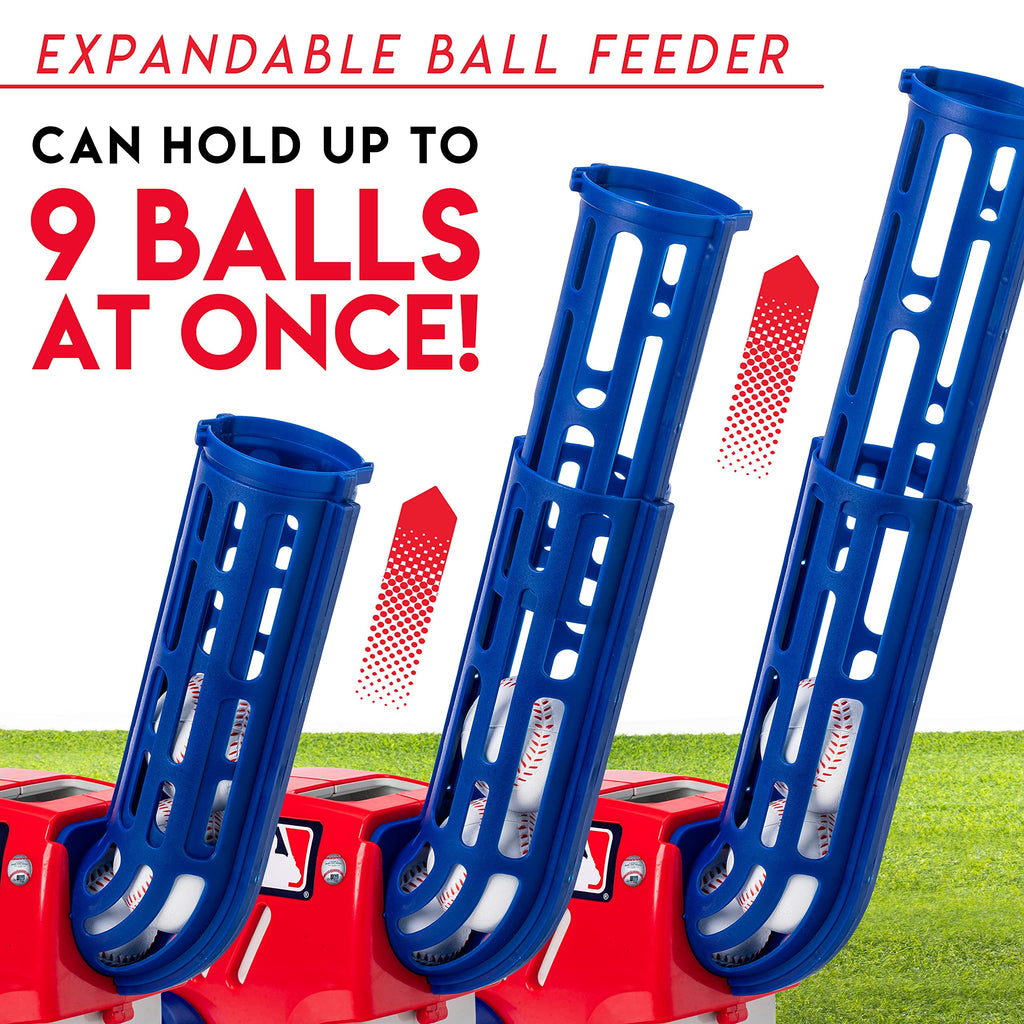 Franklin Sports Kids Mlb Pitching Machine - Mlb Baseball Pitching Machine For Kids Batting Practice - Mlb Power Pitcher With Adj