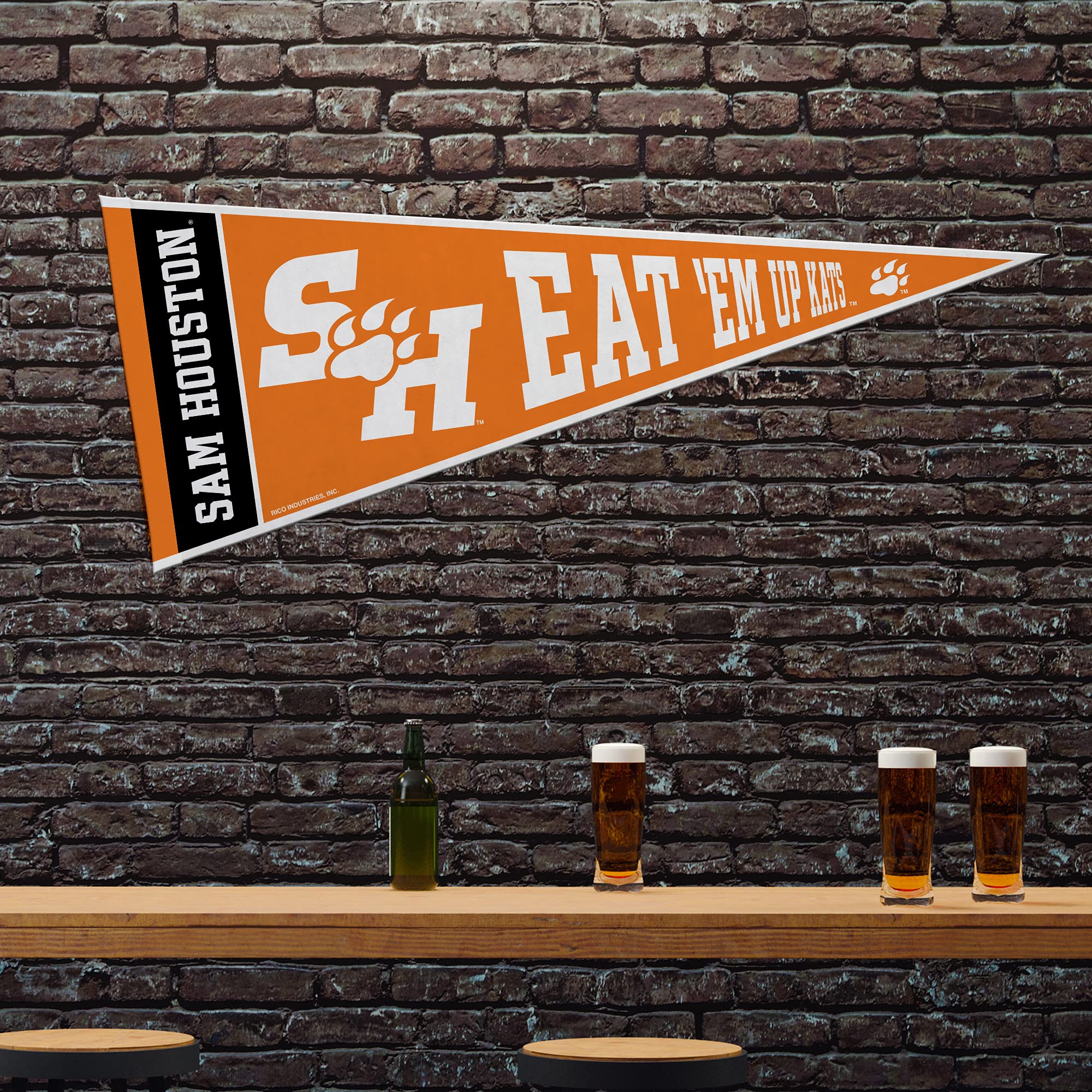 Rico Industries Ncaa Sam Houston State Bearkats Exclusive 12'' X 30'' Felt Wall D  Cor Pennant - Great For Home/Bed Room/Man Cav
